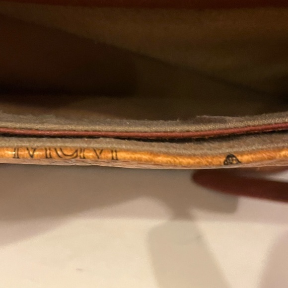 EUC MCM Vintage gorgeous handbag monogram labeled tan/ black - Picture 7 of 12